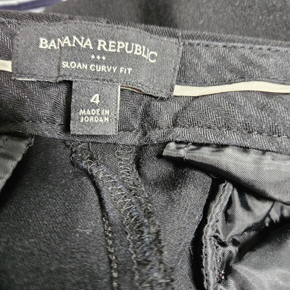 Banana Republic Black Sloan Curvy Fit Dress Pants Size 4 - Picture 3 of 4